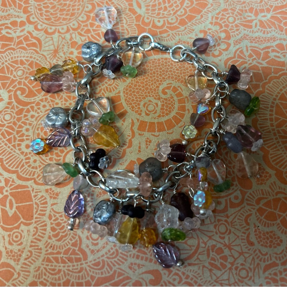Glass Bead PACKED Charm Bracelet